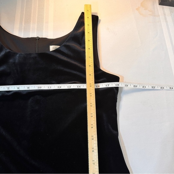 Witchycore Whimsigoth Dress maxi 10 Black Sleeveless Crushed Velvet Midi stretch - Picture 10 of 11